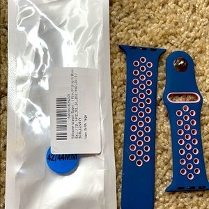 Silicone Watch Apple Watch Blue/Pink 42/44mm S/M